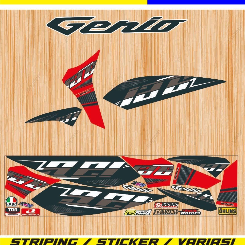VARIASI STRIPING MOTOR HONDA GENIO VARIASI ELEGAN SIMPLE / STIKER VARIASI HONDA GENIO FI NEW / STICK
