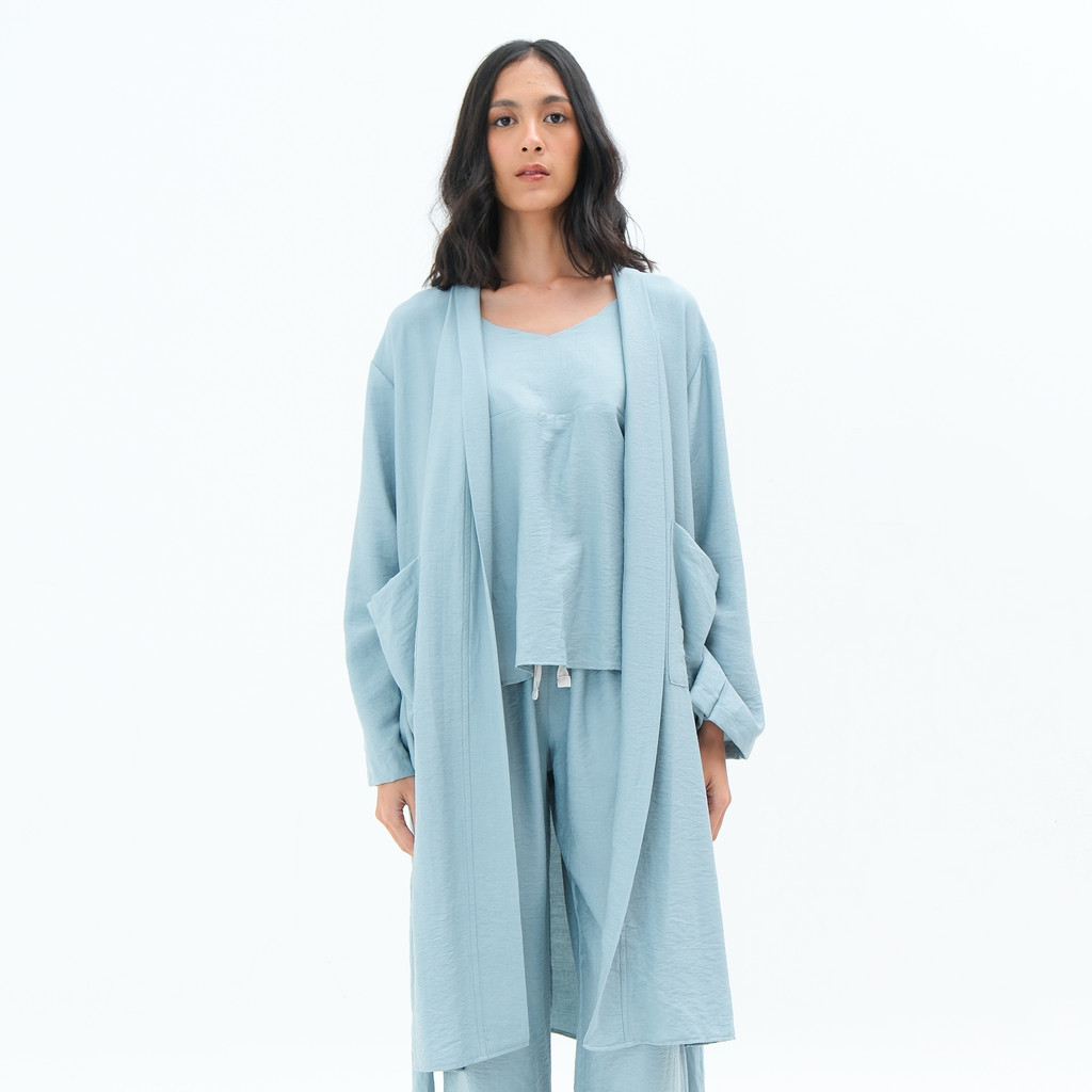 RTW X MISS 80 Kimono Outer Lengan Panjang Wanita Kyra Turqouise