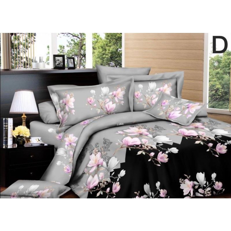 Bedcover + Sprei Set SULTAN Motif Bunga Komplit 1 Set Selimut Bedcover & Sprei Set Ukuran Single / Q