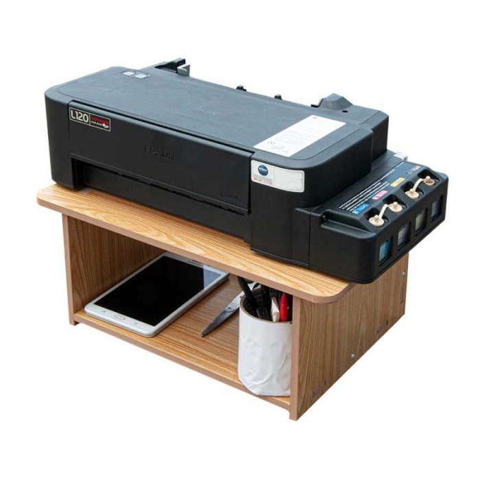 meja printer minimalis rak laptop lesehan portable multifungsi menulis - Natural