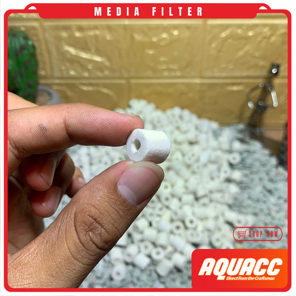 Bio Ring Mini Media Filter Bioring Kecil Keramik Ceramic Filter Aquarium Aquascape