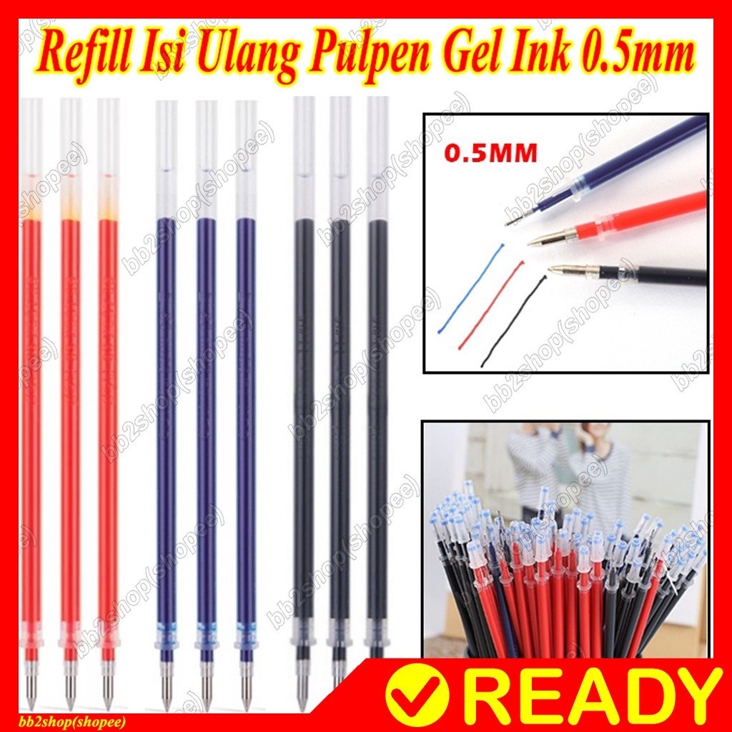 

Isi Ulang Tinta Pulpen 0.5mm Refill Pen Gel Ink Bullet Tip Cair Pena Alat Tulis Perlengkapan Sekolah Kantor Bolpen Standart PenGel Refil - Memilih Bolpoin yang Nyaman Digunakan