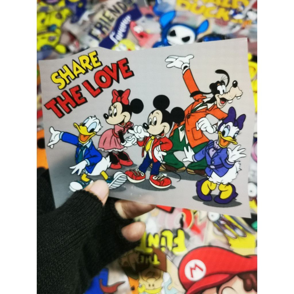 

STICKER SABLON SETRIKA DTF MICKY MOUSE UNTUK KAOS TOTEBAG TOPI