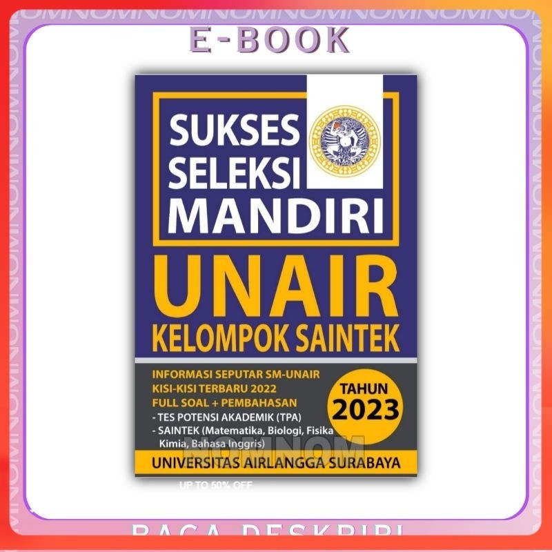 

BELI 3 BONUS 1 SUKSES SELEKSI MANDIRI: UNAIR KELOMPOK SAINTEK 2023/2024
