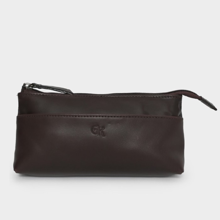 

[New Arrival] GK Tempat Pensil Kulit / Tempat ATK Kulit / Tempat Pulpen Kulit - Coklat tua