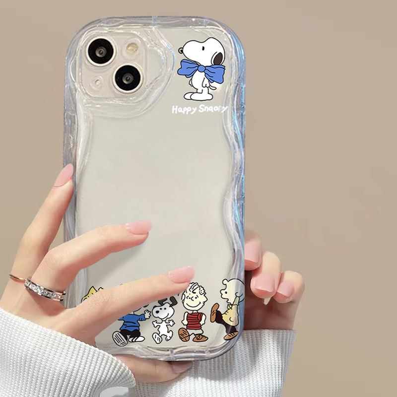 Cute Snoopy Peanut Comics lovers Case Butter Handphone Soft Cover Case Untuk iPhone 15 Pro Max iPhon