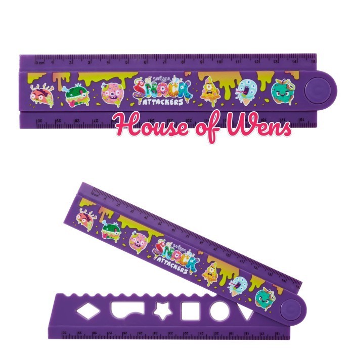 

SMIGGLE SNACK ATTACKERS FOLD UP RULER - PENGGARIS SMIGGLE