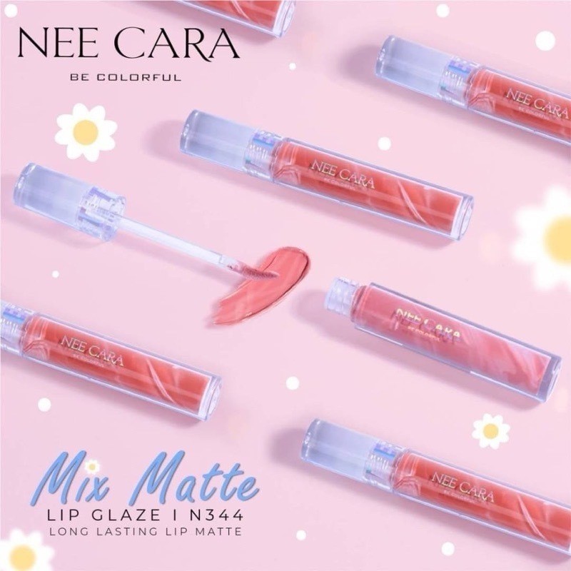 Nee Cara Mix Matte Lip Glaze #N344 Lipstik Long Lasting Waterproof ORI THAILAND