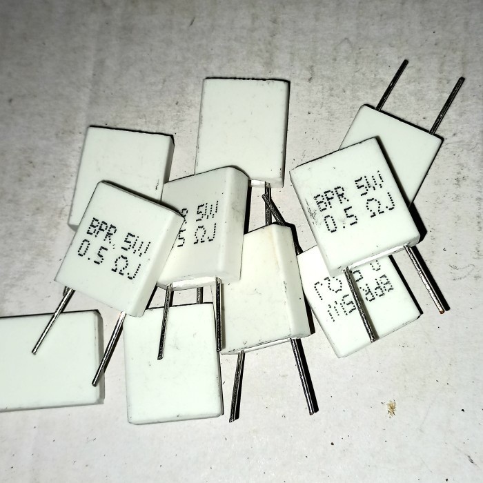 

R kapur gepeng bpr 0.5ohm 0,5ohm 0.5 0,5 ohm 5w 5watt 5 watt Resistor 5wat wat 0r5 0.5r 0,5r Fajar elektro 2