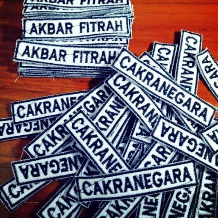 

Bordir き bordir nama,bet nama, nametag,papan nama sis ね Bordir Nama Custom bordir bordir