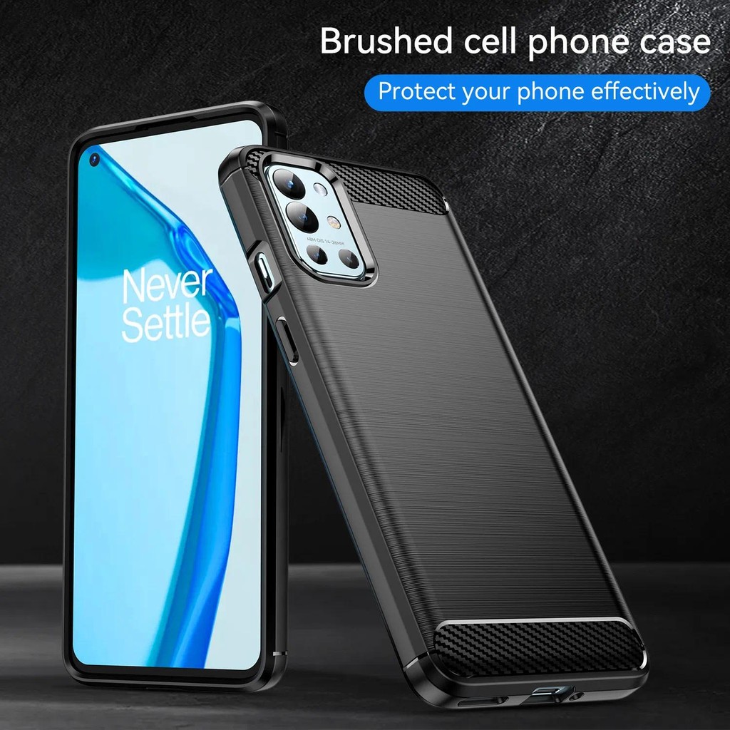 For Oneplus 9R 1+9r oneplus9r case casing Soft Silicone Carbon Fiber Back cover
