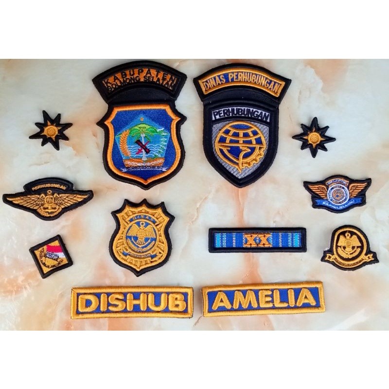 Bordir Atribut Dishub Bordir timbul PDH/PDL