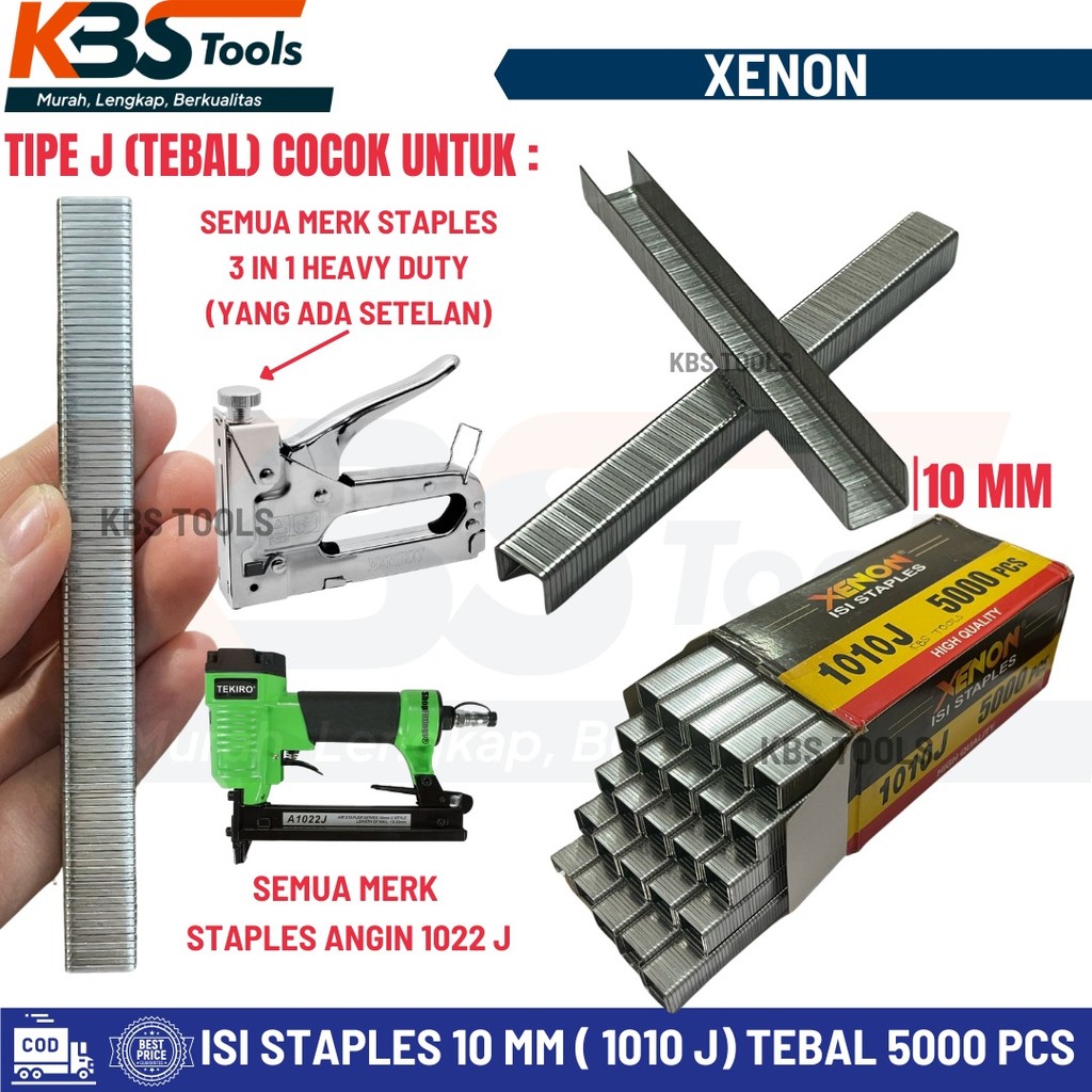 

Mata Staples Tembak 1010J Xenon / J1010 Isi Staples Tembak 10mm Heavy Duty (5000 Pcs)