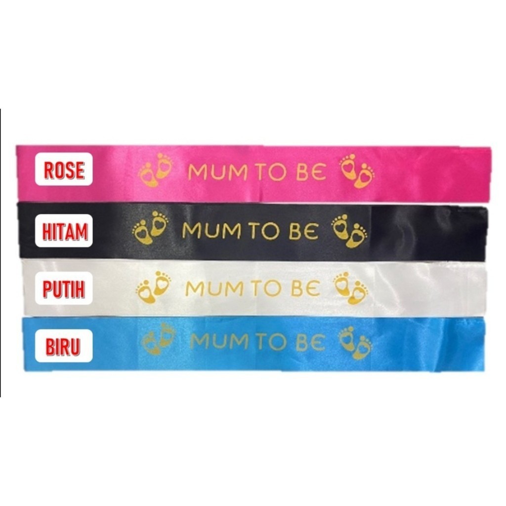 Sash Happy Birthday Graduation Bride to be Bridesmaid, Selempang Bridal Shower WIisuda,Mum To Be - S