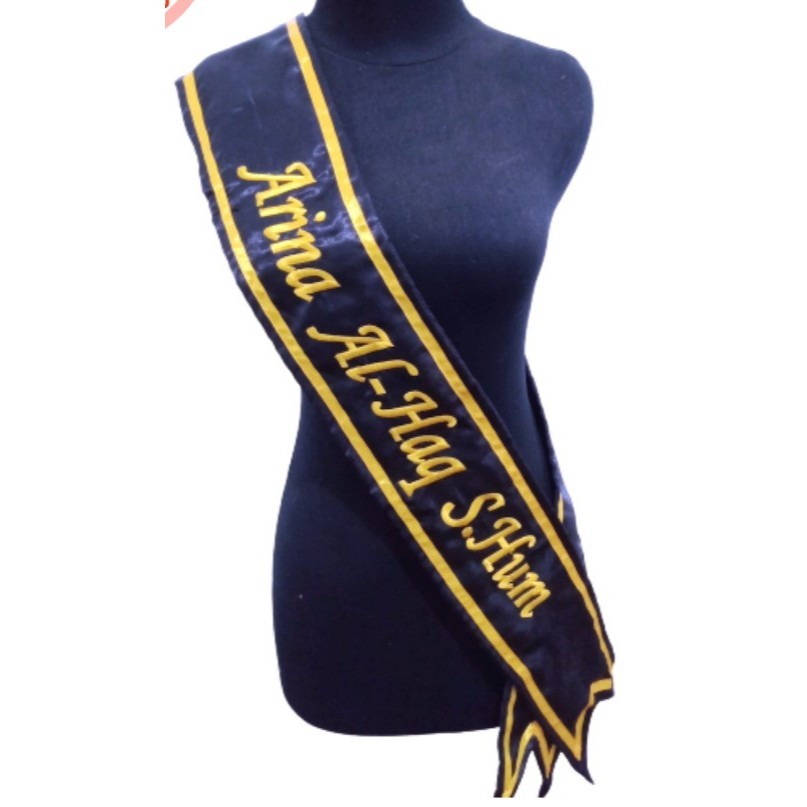 SELEMPANG WISUDA SEKOLAH BORDIR NAMA Selempang Wisuda