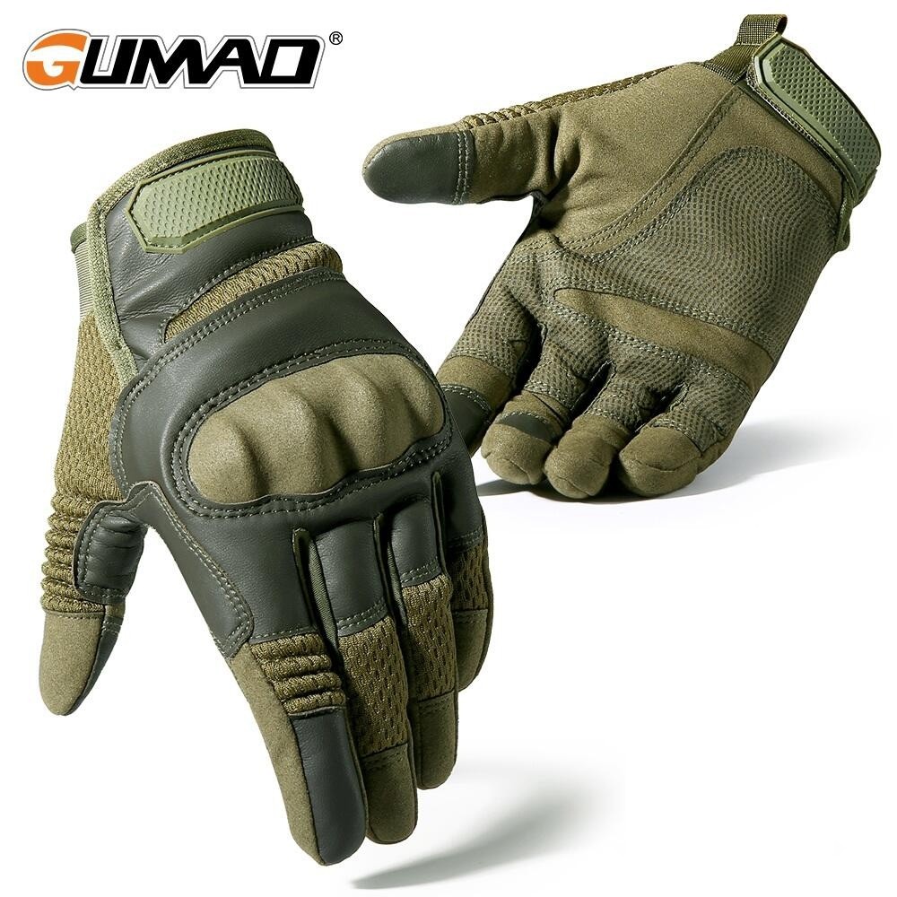 PU Leather Tactical Gloves Touch Screen Cycling Hard Shell Hiking Combat Hunting Airsoft Driving Bic