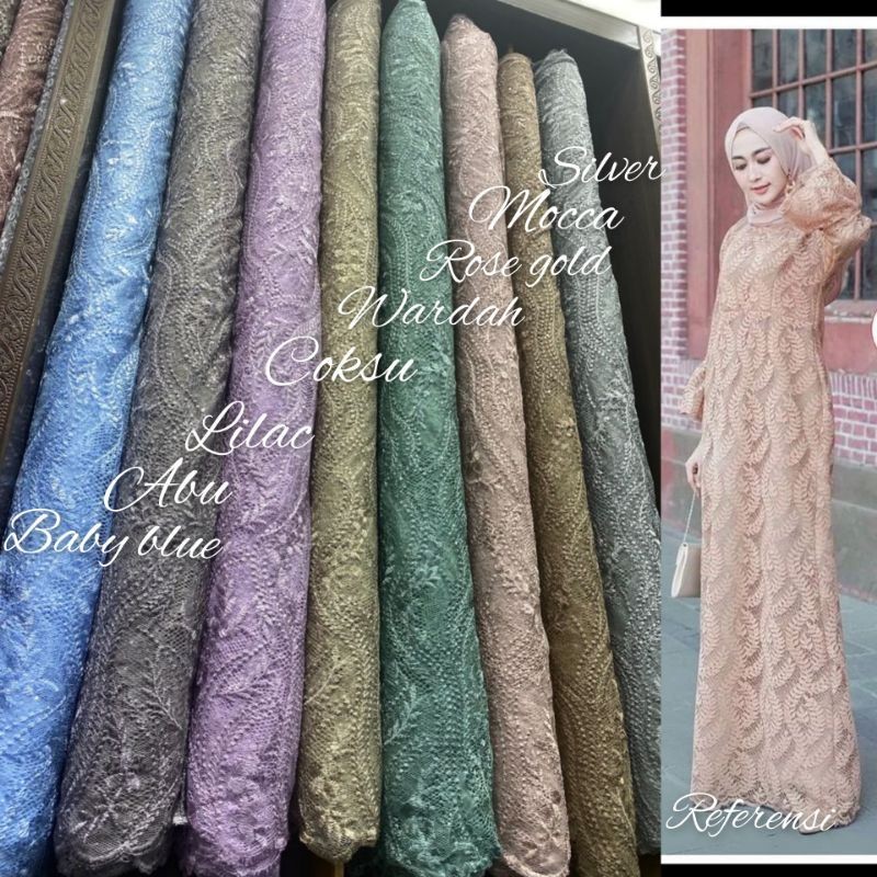 kain tile spider tulle spider bakal kain kenaya tile terbaru