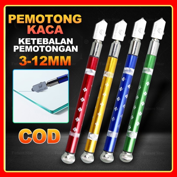 

Alat Pemotong Kaca 2-19mm/ Pisau Potong Kaca / Keramik Ubin Glass Cutter Diamond Granit Cutting Tool Manual Multifungsi Alat Penanda Garis Model Pulpen Tool Set 2 In 1 Ukir Nat Stainless Metal