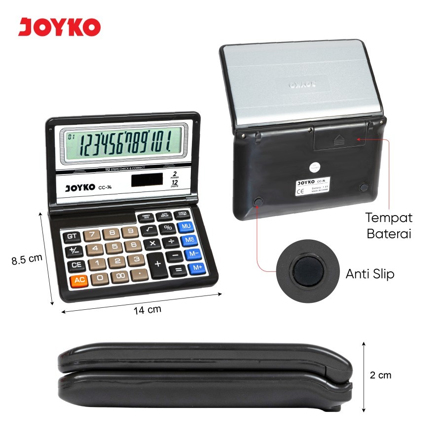 

mg KALKULATOR CHECK & CORRECT JOYKO CC-74 - Calculator Lipat Saku CC74 BLCD