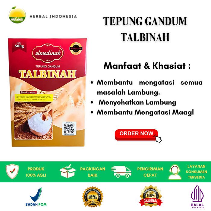 

ATMA Talbinah El Medinah Resep Thibb Nabawy 500gr | Tepung Gandum 100% Asli