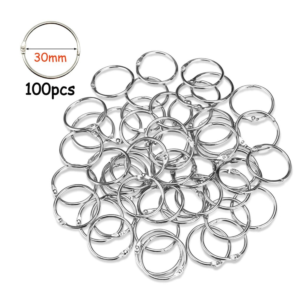

100Pcs Ring Binder Buka Tutup 20-30mm /dengan Sampel Buku Ring Ring Binder/ring buku sampel-
