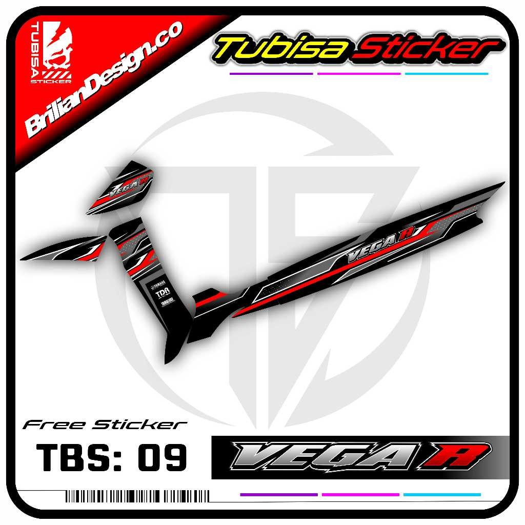 Sticker Striping Variasi Vega R Lama - Stiker Striping Motor Vega R Lama Motif Racing