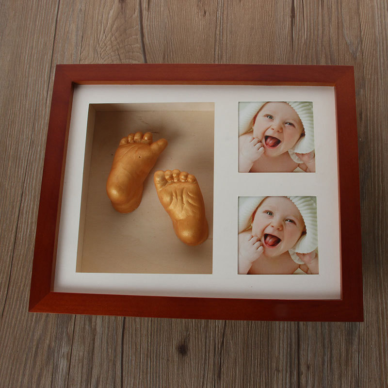 

Newborn Baby Hand Foot Mold Print Photo Frame Kit 3D DIY Plaster Casting Stereo Clone Footprint Handprint Memorial Souvenir Gift