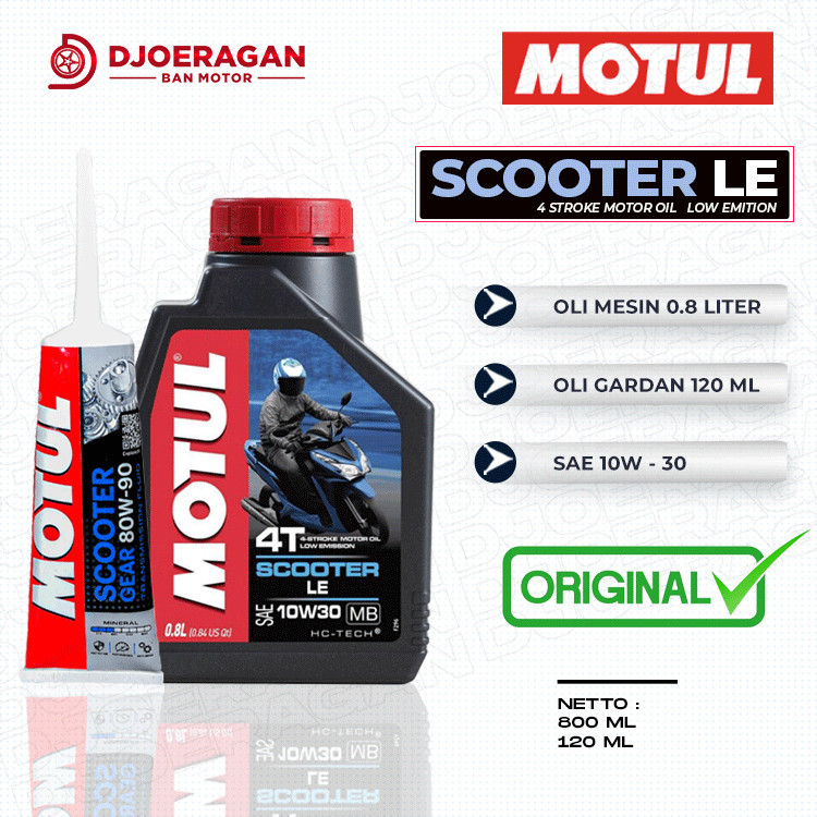 PAKET OLI MOTUL MATIC LEE 0.8L 10W30 & MOTUL GARDAN 120ML BEAT SCOOPY