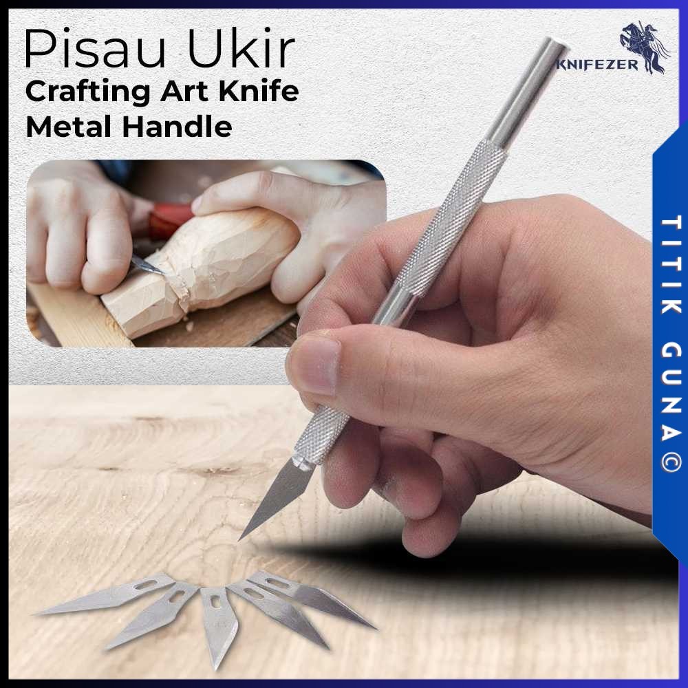 

KNIFEZER Pisau Ukir Seni Hobby Crafting Art Knife Aluminium Handle - WL-9309 [TITIKGUNA]
