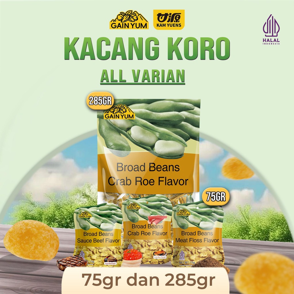 

[HALAL] kacang koro rasa Sapi /Kepiting isi 7-22 bungkus kecil Gainyum_COD