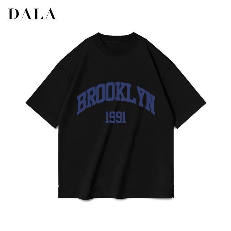 [COD] DALA Baju Kaos Pria Dan Wanita Lengan Pendek Oversize Vintage BROOKLYN 1991  Bergaya Netral  T