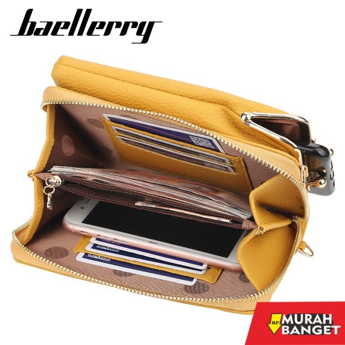 tas selempang wanita simple elegan Tas Selempang Wanita Kulit BAELLERRY N8601 - Gray