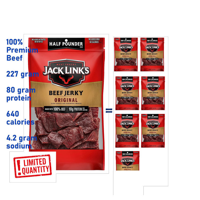 

Jack Links Beef Jerky Dendeng Sapi - 35 gram - USA/Amerika - ORIGINAL-227GR 2402