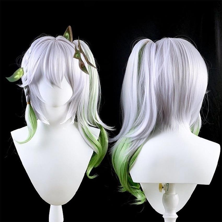 Wig Nahida Cosplay Genshin Impact Rambut Genshin Impact Nahida Dewasa/Anak