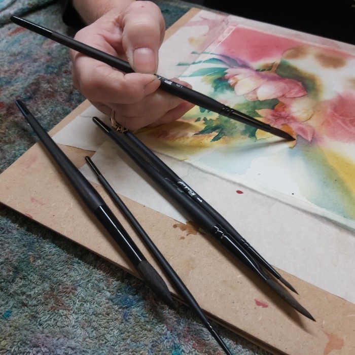 

Kuas Raphael Stradivarius 8348 Round Sharp Kolinsky Synthetic Brush - No. 4