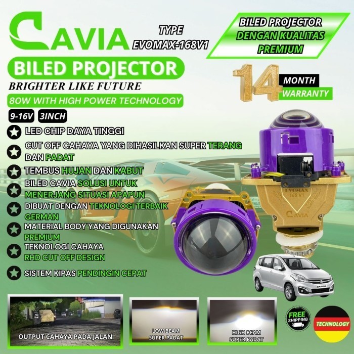 CAVIA-PREMIUM BILED PROJIE PROJECTOR LED MOBIL SUZUKI ERTIGA SUPER TERANG