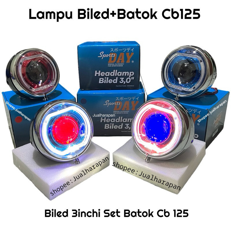 Lampu Reflektor Depan Biled Cb set batok Cb 125 import