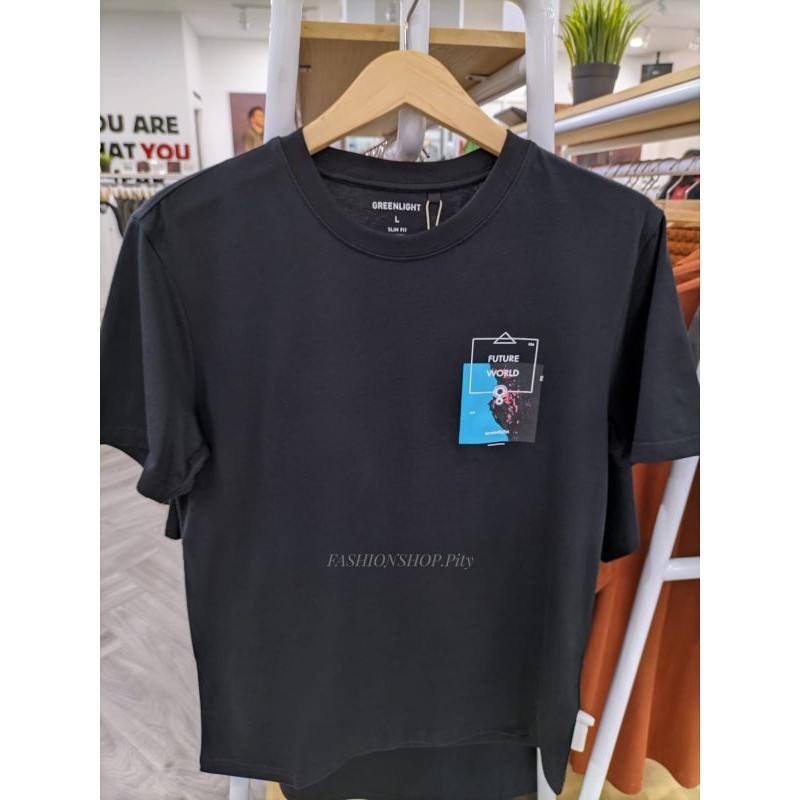 [100% ORIGINAL 0723] KAOS GREENLIGHT PRIA LOGO SIMPLE BEST SELLER WARNA HITAM DAN ABU
