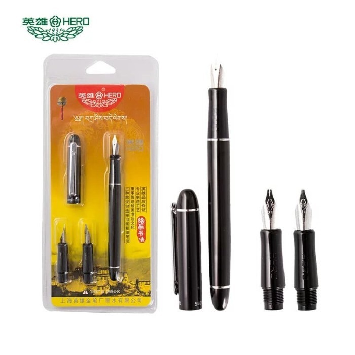 

PROMO!! -DISKON Hero calligraphy Pen / Fountainpen Hero / lettering pen - Hitam