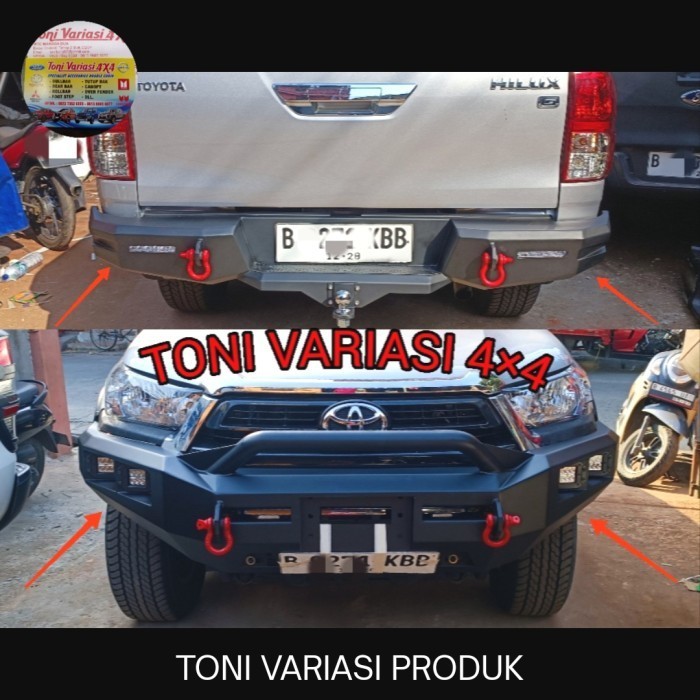Paket Bumper Bemper Depan Double Cabin Hilux Rocco