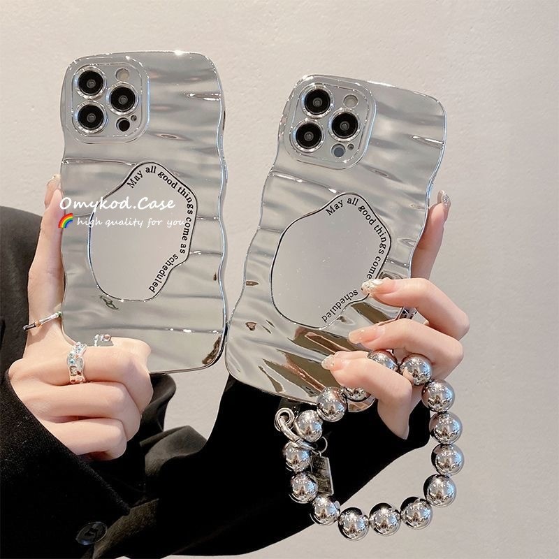 Omykod Casing OPPO A17 A16 A15 A52 A92 A72 A5S A3S A7 A12 A78 A76 A96 A55 A54 A93 A94 A95 A74 A9 A5 2020 A31 Reno 8T 7 5 6 Electroplating makeup mirror Lens Protection Beautiful Butterfly Phone Case Soft Shockproof Cover casing hp