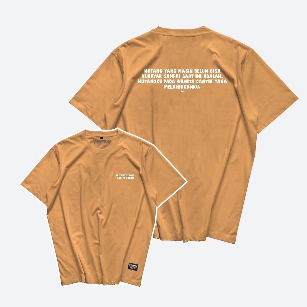 Kaos Hutangku Pada Wanita Cantik -  Baju Kata Kata