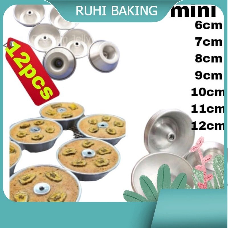 1Lusin Cetakan Tulban Mini/Loyang Brownies/Donat/Brownut/Fulde Mini 6cm 7cm 8cm 9cm 10cm 11cm 12cm/
