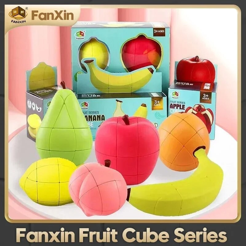 

[Fanxin Fruit Cube Series] Banana Lemon Peach Apple Orange Irregular 3x3x3 Children’s Preschool