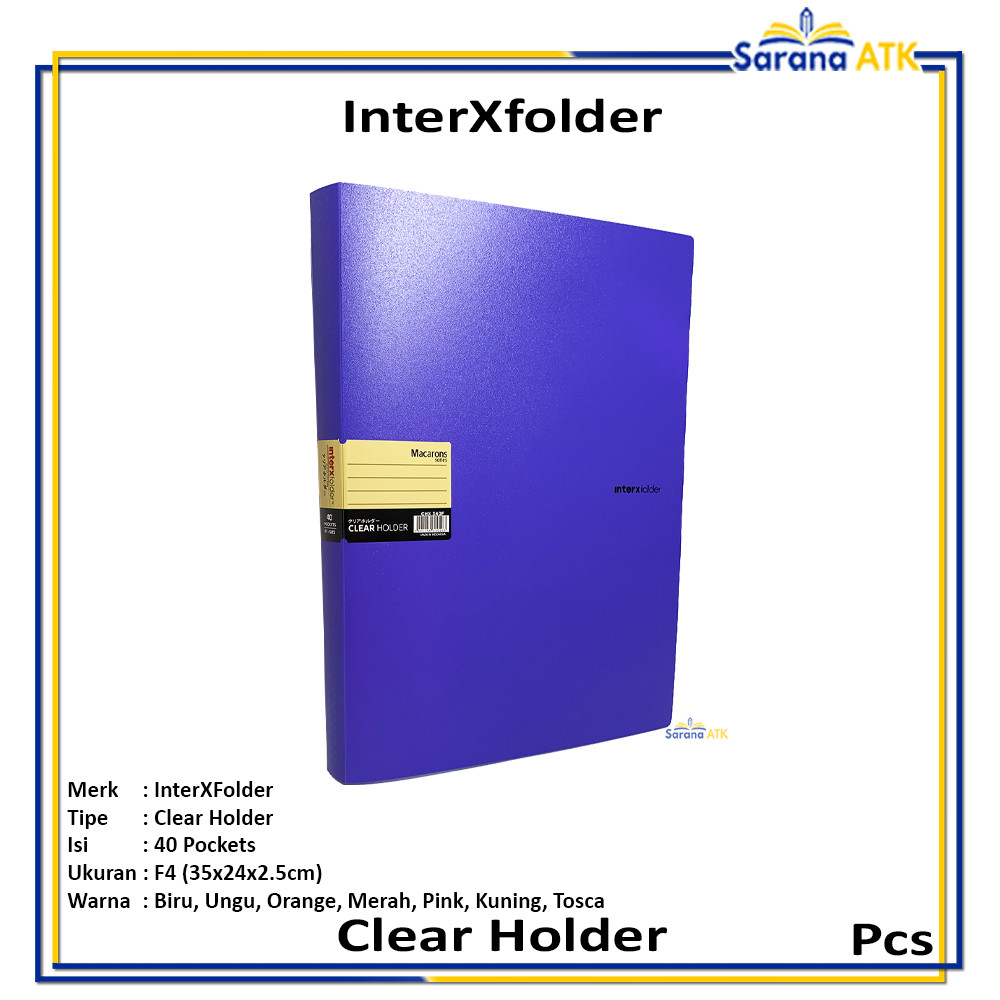 

InterXfolder - Map Plastik Clear Holder 40 Lembar - Pcs