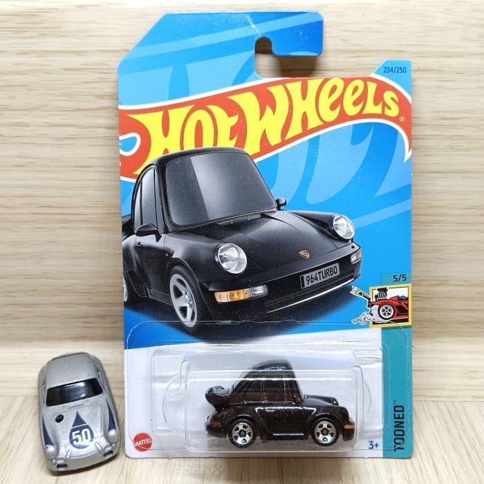 HW TOYS porsche 911 turbo 3.6(964) hitam toned HOTWHEELS MINIATUR DIECAST