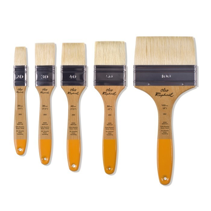 

Raphael 293 Kuas Lukis Flat Oleo Spalter White Bristle Brush