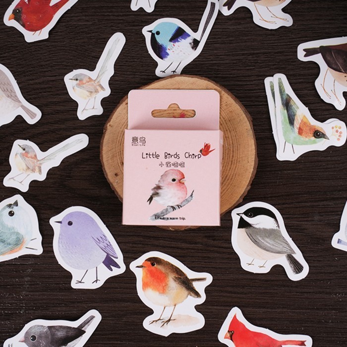 

Sticker Pack Isi 46 Lembar LITTLE BIRDS CHIRP Animal Stiker Deco Lucu