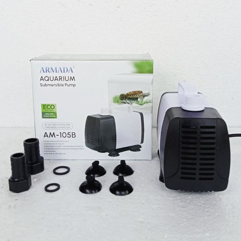 Submersible ARMADA AM 105 B mesin filter celup aquarium pompa power head Ph kolam alat penyedot kola