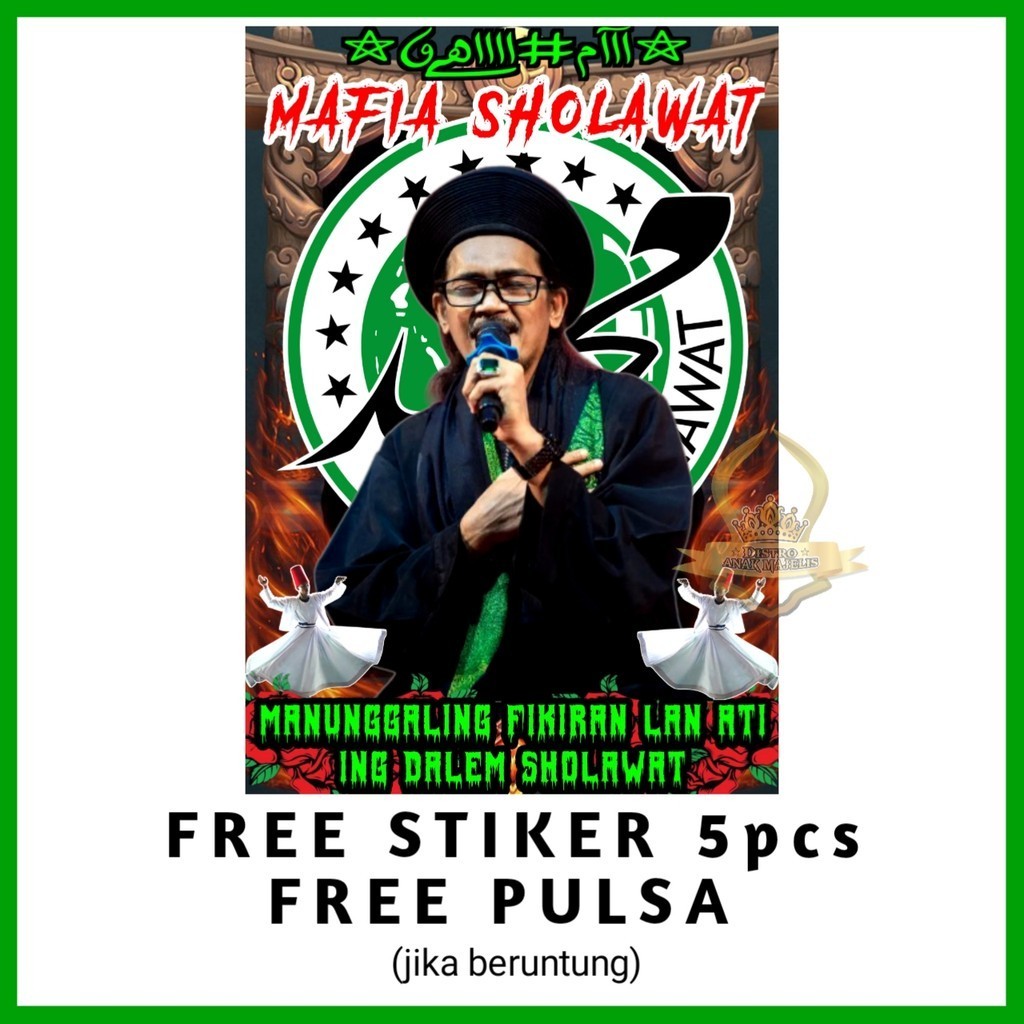 Bendera Mafish Merah / Bendera Mafia Sholawat Besar / Mini Flag Bendera Umbul Umbul / Bendera Majeli